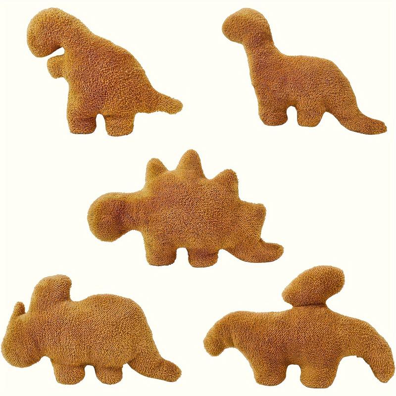 5pcs plush dinosaur chicken nuggets soft dinosaur fun chicken nuggets surprise gift home decor