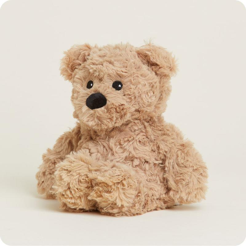 Brown Curly Bear Warmies Junior