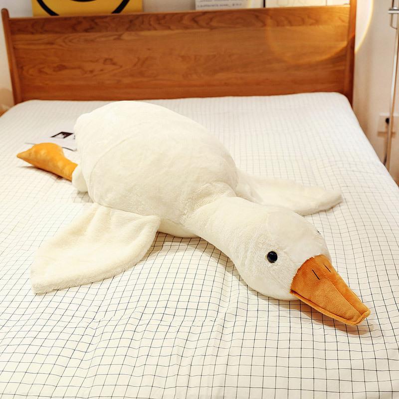 White Duck Plush Toy, Soft Large Pillow with Fluffy Texture, Adorable Stuffed Goose Doll, Suitable for Children, Holiday and Birthday Gifts