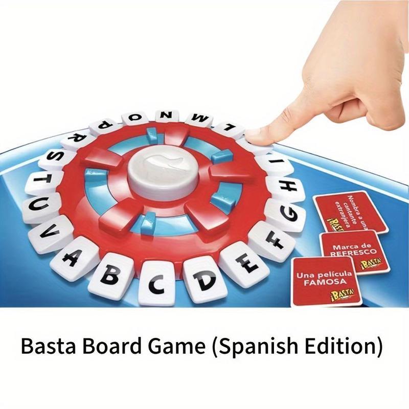 Basta Strategy Board Game, 1 Count Spanish Edition Word Thinking & Quick Letter Challenge,Educational Family Game for Ages 14+ Teenager,Friends, Party