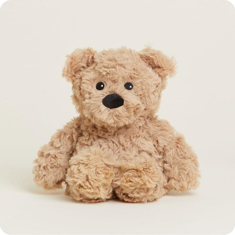 Brown Curly Bear Warmies Junior