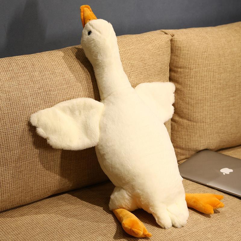 White Duck Plush Toy, Soft Large Pillow with Fluffy Texture, Adorable Stuffed Goose Doll, Suitable for Children, Holiday and Birthday Gifts