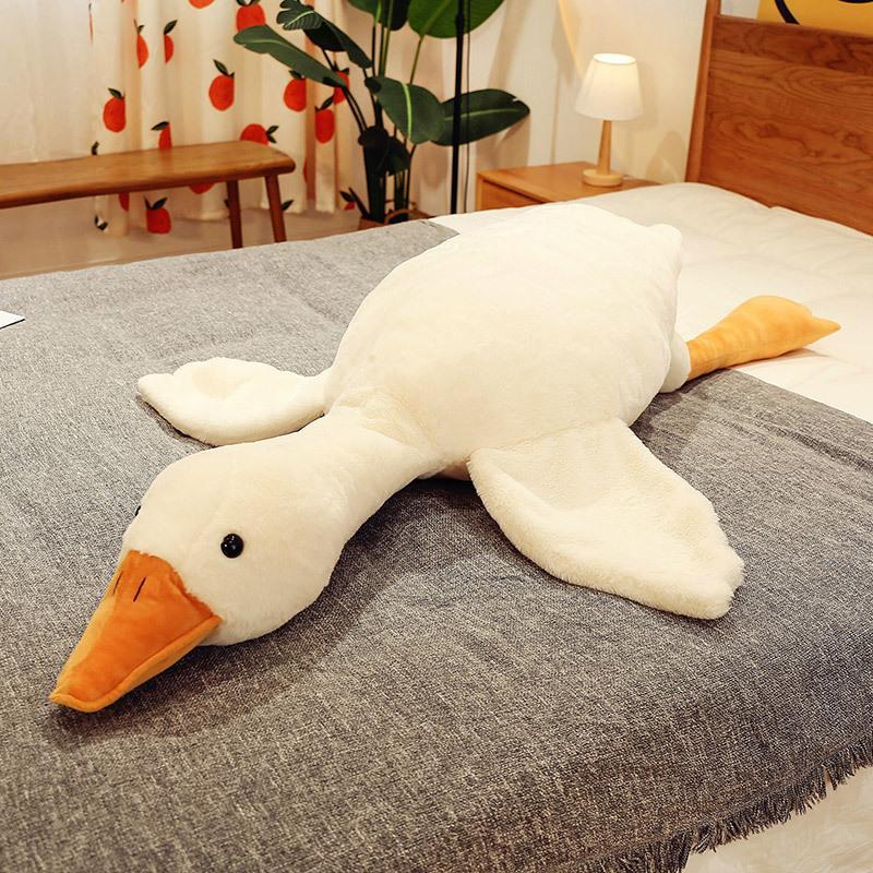 White Duck Plush Toy, Soft Large Pillow with Fluffy Texture, Adorable Stuffed Goose Doll, Suitable for Children, Holiday and Birthday Gifts