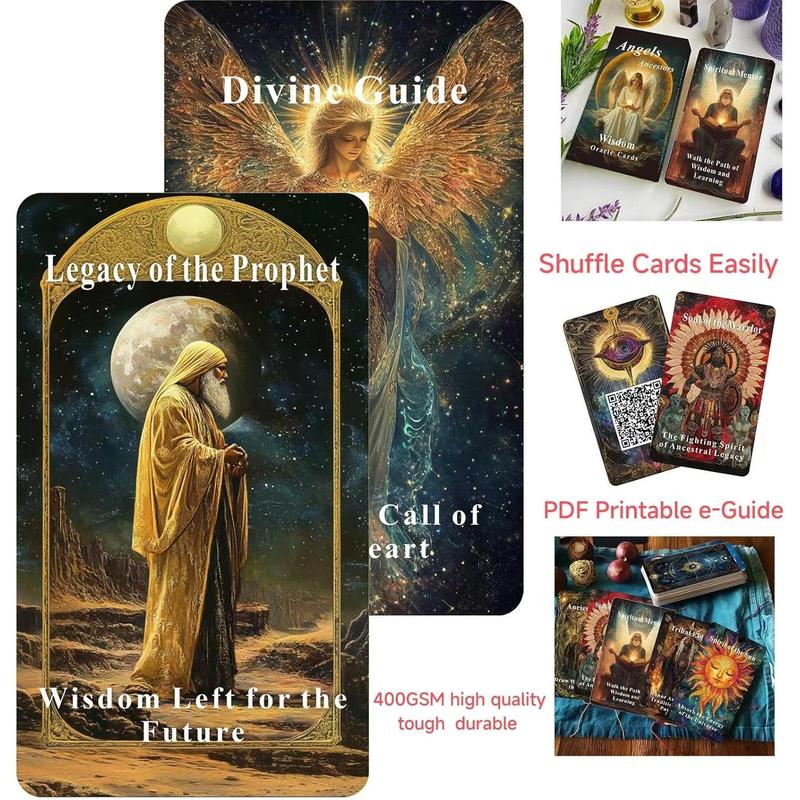 Bowen Angels Ancestors Oracle Cards Deck, Spiritual Guidance Oracle Cards for Beginners, Wisdom from Angels and Ancestors, Oracle Deck for Inner Growth and Cosmic Connection