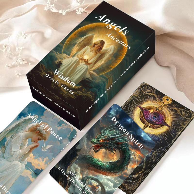 Bowen Angels Ancestors Oracle Cards Deck, Spiritual Guidance Oracle Cards for Beginners, Wisdom from Angels and Ancestors, Oracle Deck for Inner Growth and Cosmic Connection